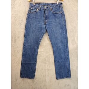 Levi's 501 Button-Fly Jeans Mens 33x29 Blue Denim Cotton 5 Pocket